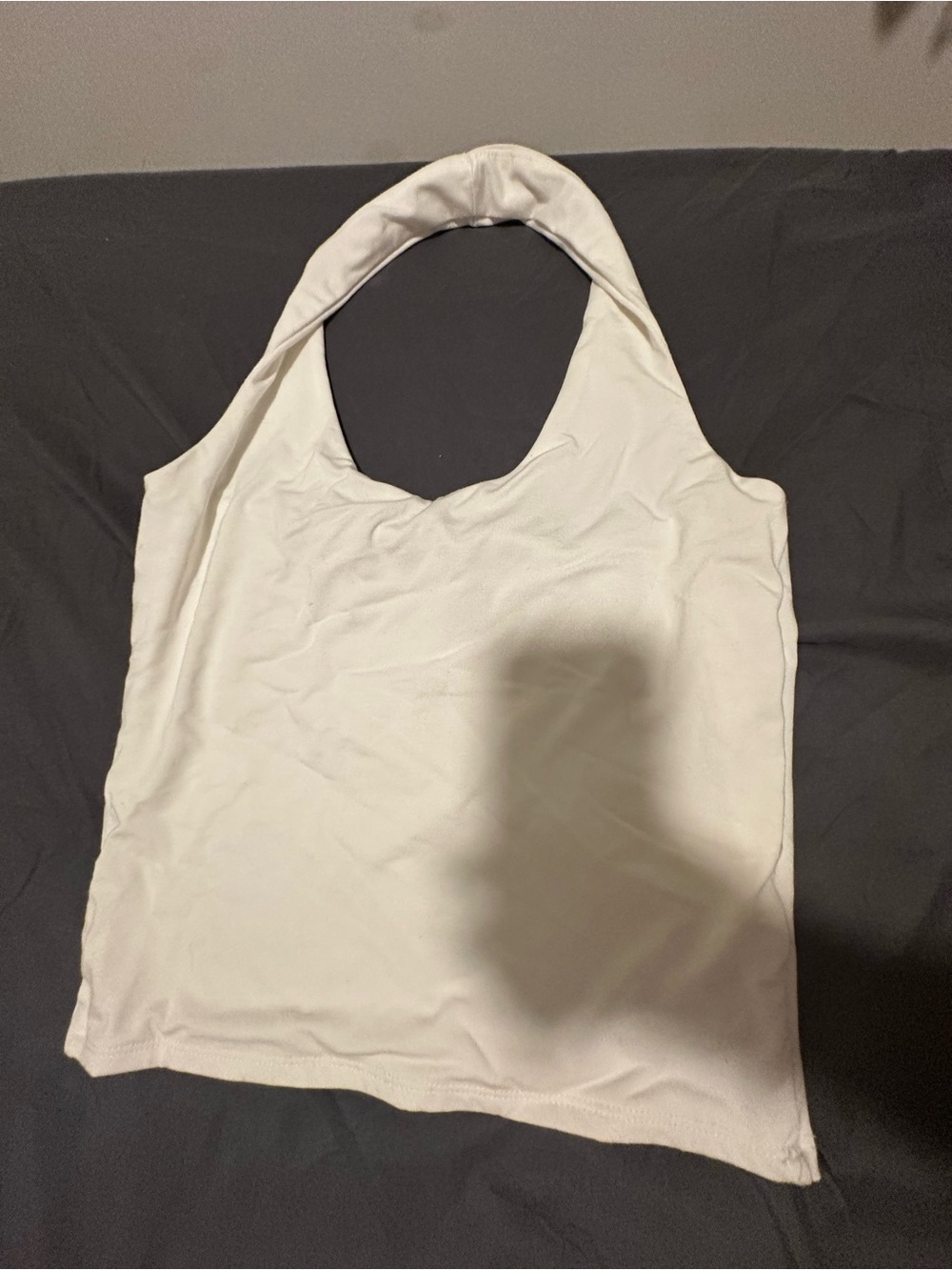 Women’s White Halter Tank Top